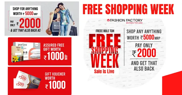 Reliance Fashion Factory Free Shopping Week